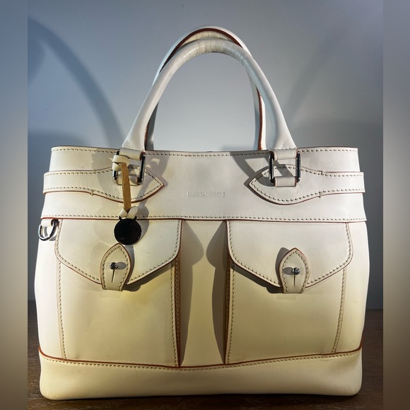 Dooney & Bourke Alto Large Double Pocket Satchel In Beautiful White - Rare Style